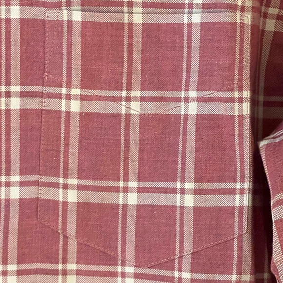 NWOT UNTUCKit Colton Long Sleeve Button Down | Red & Tan | Slim Fit | Size L - Picture 6 of 11